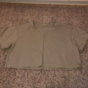 Green NVGTN crop top